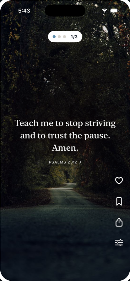 A gentle scroll — Bible Widget app screenshot